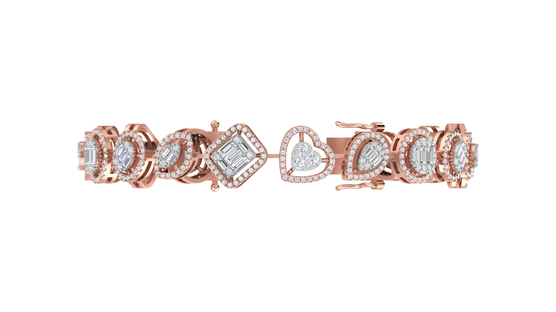 Lab-Grown Diamond Fancy Shape Bracelet- Golden Elegance 2024-07-02