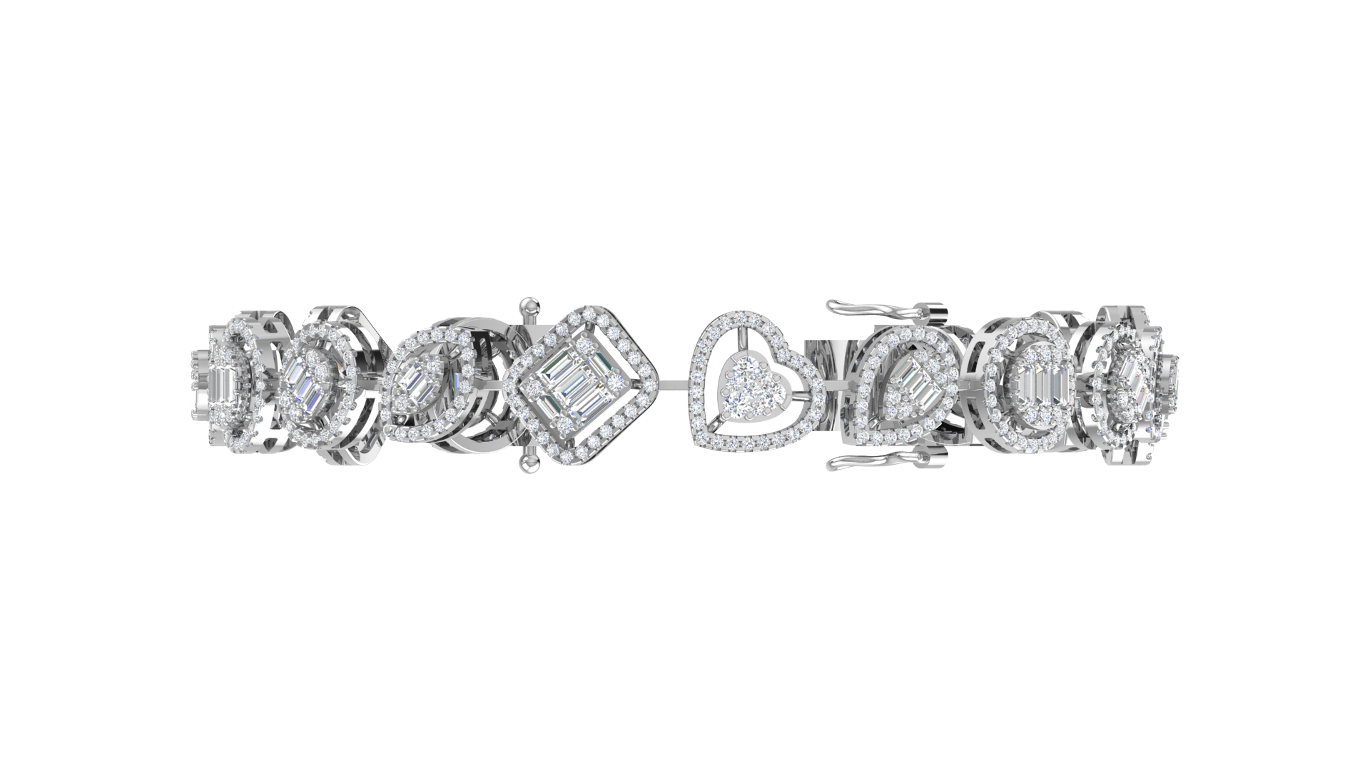 Lab-Grown Diamond Fancy Shape Bracelet- Golden Elegance 2024-07-02