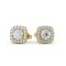 Halo Round Diamond Earrings 18K Yellow Gold 2024-07-02