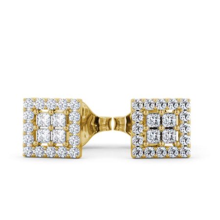 Cluster Diamond Earrings 18K Yellow Gold 2024-07-02