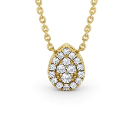 Pear Design Diamond Pendant 18K Yellow Gold 2024-07-04
