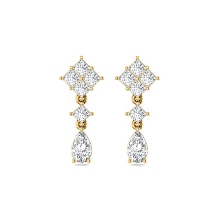Golden Cascade 18K Lab-grown Diamond Earrings 2024-06-29