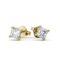Princess Diamond Four Claw Stud Earrings 18K Yellow Gold 2024-07-02